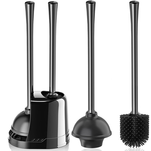 Toilet plunger and - and, brush