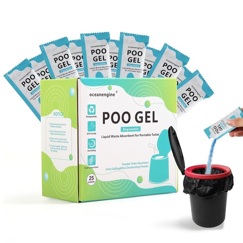 Portable toilet gel packets - portable, 25