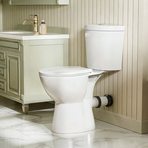 Tall rear outlet - 19", toilet
