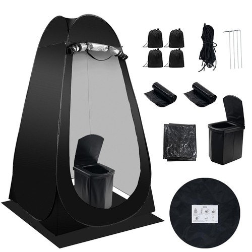 Portable camping toilet kit - portable,